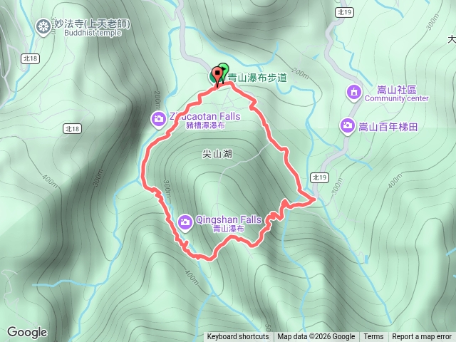 青山瀑布尖山湖步道預覽圖
