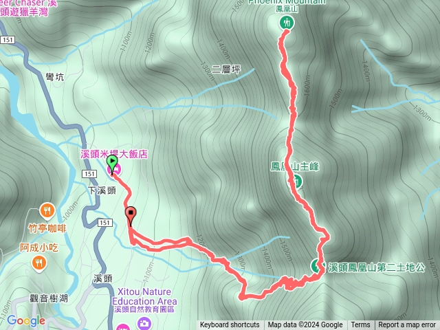 鳳凰山北嶺三角點與鳳凰主峰預覽圖