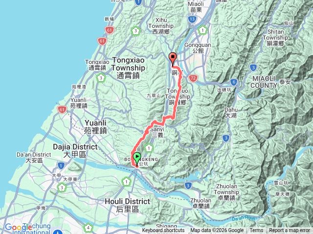 火炎山走到三員縱走預覽圖