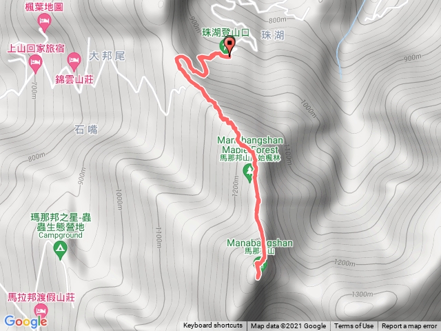 馬那邦山-珠湖登山口來回