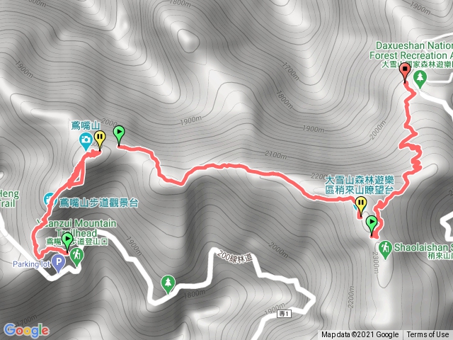 鳶嘴捎來小雪步道