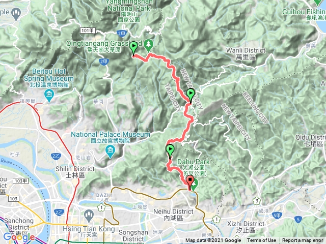 冷水坑服務處到捷運大湖公園