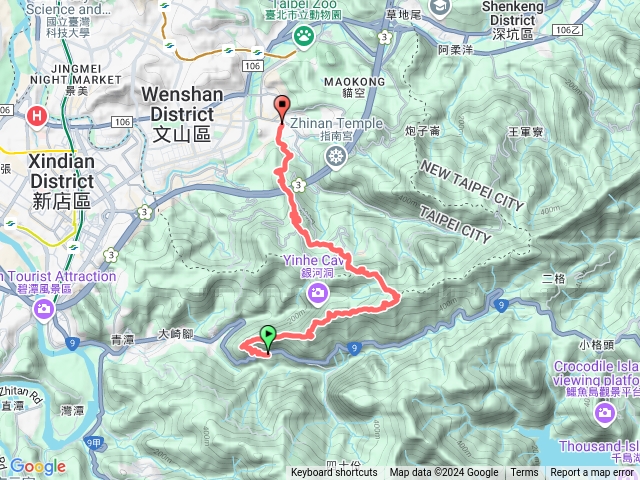 六四縱走下貓空出政大9連峰_崎頭崙(塗崎頭山)>六分山>四面頭山>十六份山>三玄宮山>獅球山>樟湖山>樟山>炮子林山 ##雙峰國小公車站起登、國立政治大學東側門完登預覽圖