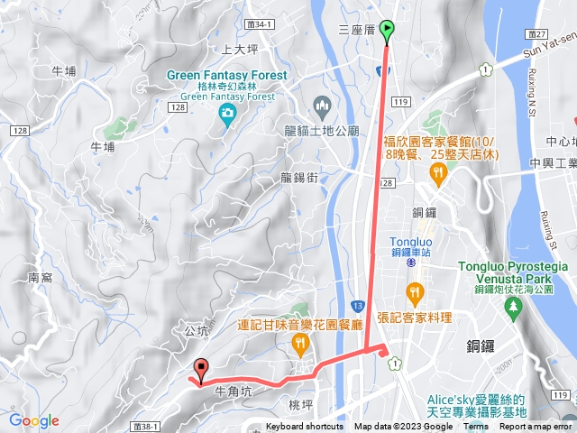 🔺苗栗/銅鑼/田洋(4)➡️牛角坑山(4)