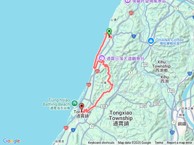 2025/12/27白虎縱走，白沙屯車站走到通霄車站