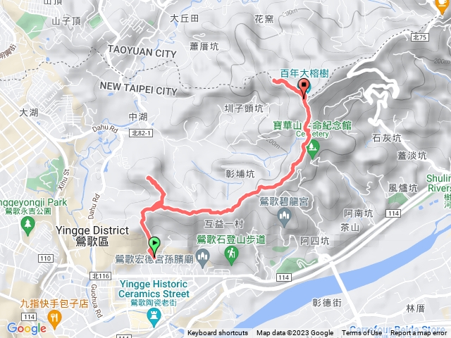 鶯歌圖書館-光明稜線-鶯歌蛋山-大榕樹