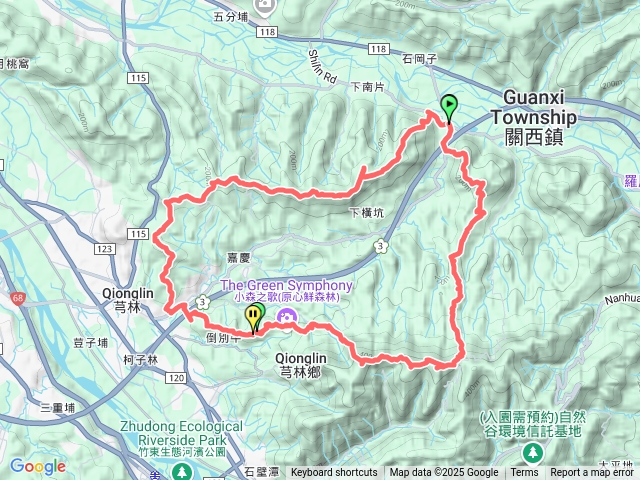 20250104樟樹窩山-下橫坑山-南和山-流民窩山-水坑磨山-水坑廣山-高梘頭山-倒別牛山-中坑山-牛欄窩山-芎蕉窩山-坑尾山-陳屋山-南坪林山-坪林山(旱坑頂山)逆O行預覽圖