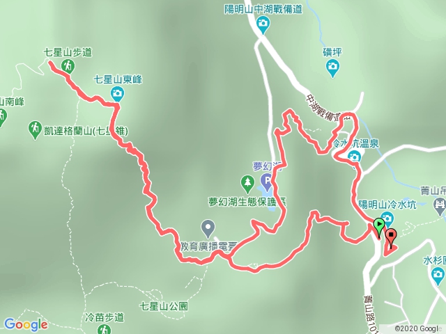 冷水坑七星山東峰主峰夢幻湖冷水坑