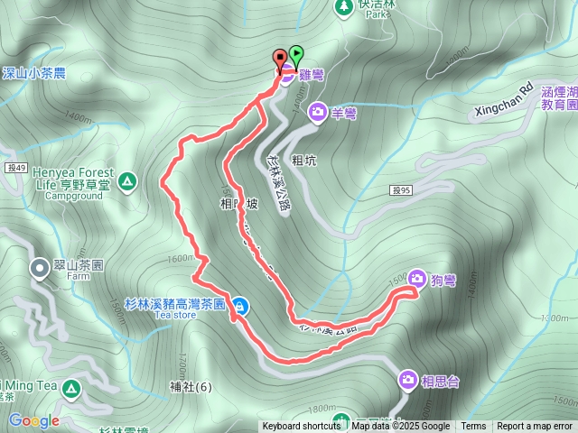 溪頭二連峰，羊灣-豬灣