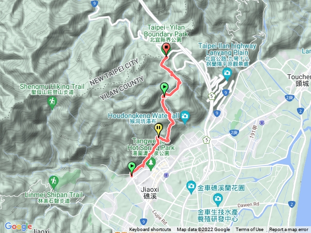 跑馬古道礁溪往新北