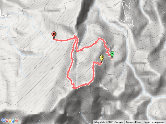 加里山大坪登山口經杜鵑嶺經鐵道大O繞