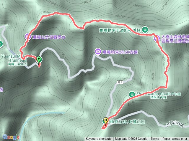鳶稍縱走（鳶嘴山-稍來山）