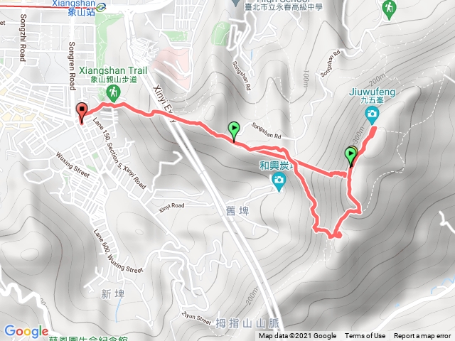 九五峰、拇指山