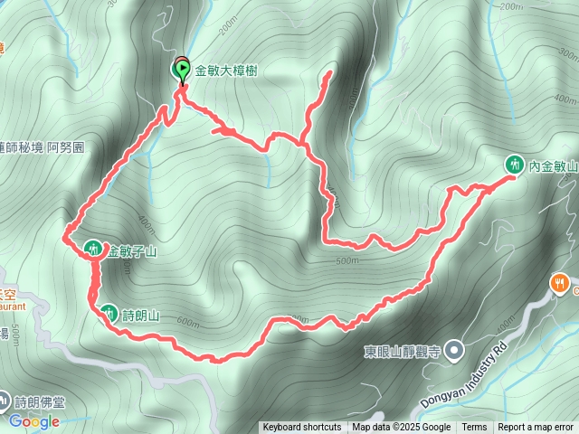 金敏子山-詩朗山-塞口坑山-內金敏山-445峰O繞