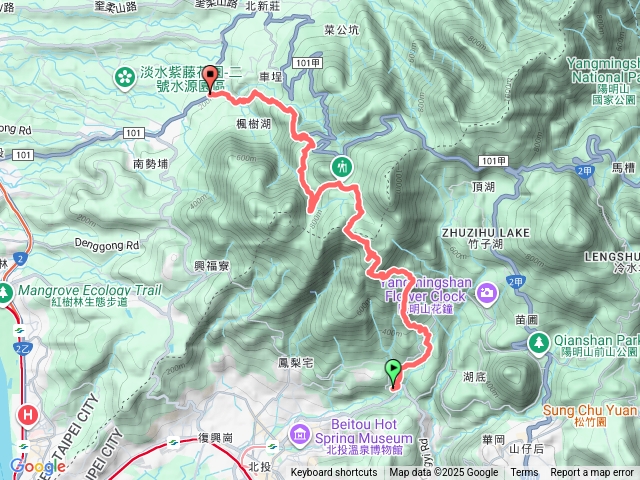 大同之家-無尾崙-頂湖山-小屯山-面天古道-楓樹湖古道-跤頭跌崙步道-觀光果園站預覽圖