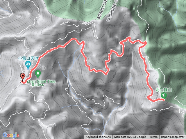 大雪山200林道北三錐山
