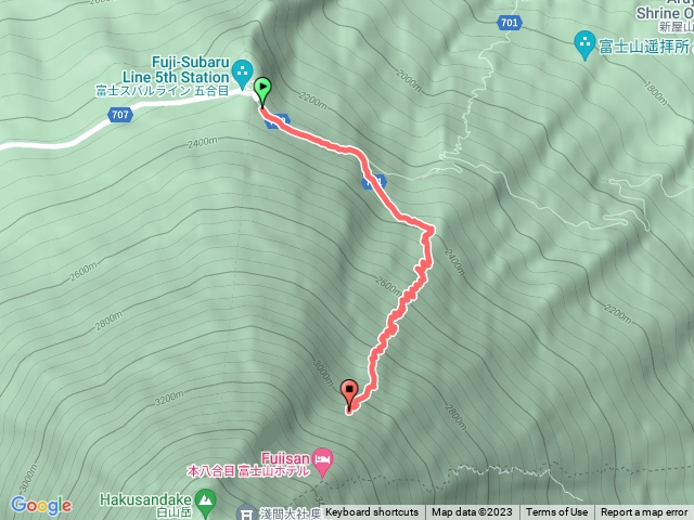 富士山 五合目到八合目