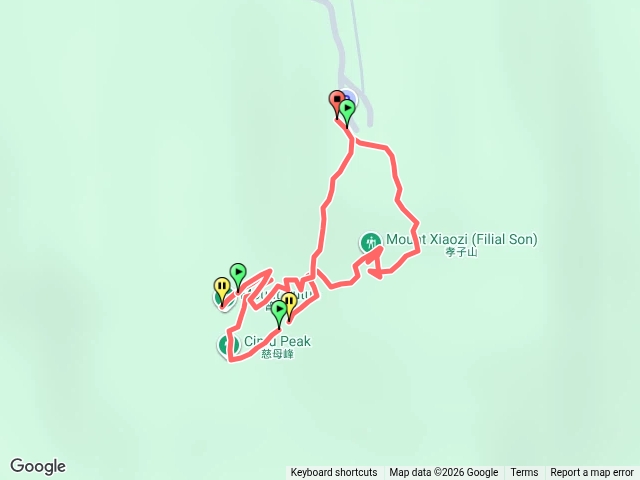 孝子山、慈母山、普陀山三山連走