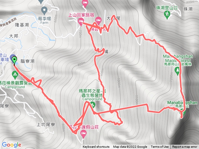 馬那邦山o型縱走(休息較久)天然湖路口登山