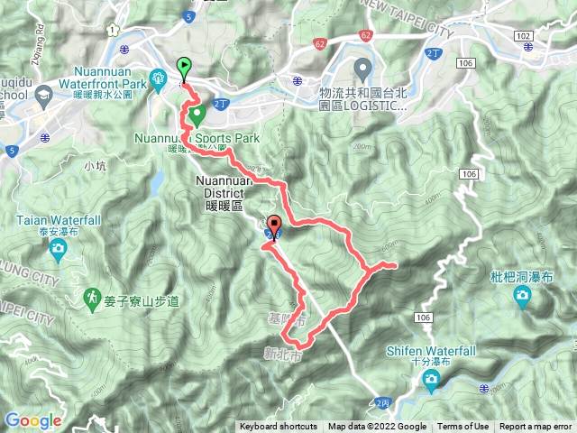 暖暖車站龍門山五分山荖寮山
