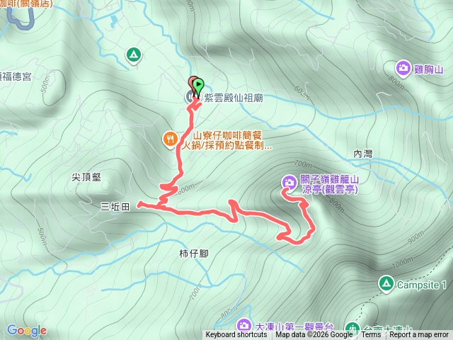 紫雲殿雞籠山來回預覽圖