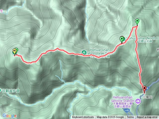 阿男的合歡北峰、合歡西峰、小溪營地、北峰登山口