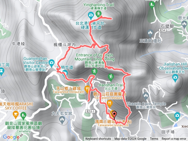 2024.2.4鴻興土雞城-鷹仔山-二尖-大崩壁-觀音山
