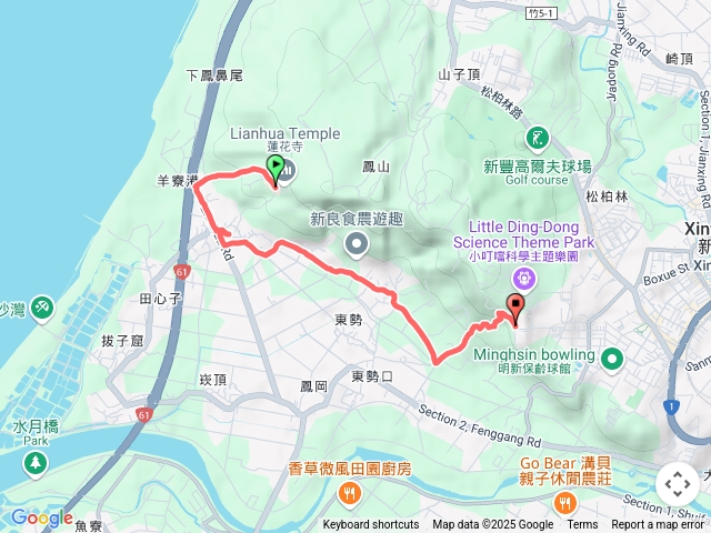 鳳崎落日步道山下道路