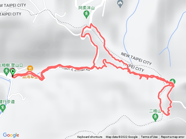 KCIS二格山第一次山訓路徑