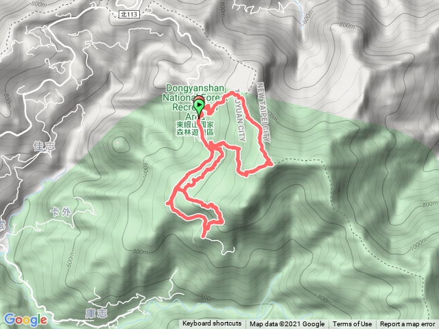 東眼山自導式步道-生痕化石-親子峰-東眼山三角點