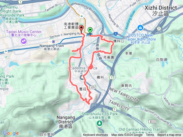 113/9/7-南港四秀（1小南港>2褔山>3舊莊山>4中南山）-捷運南港展覽館站O型預覽圖