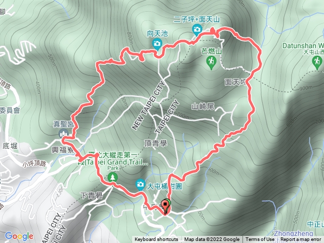 面天山、向天山o型