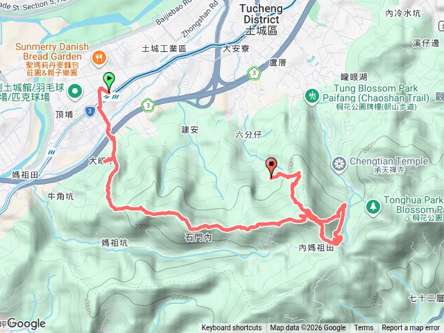 2026-09-30頂埔大暖尖山火炎山二刷茶香步道賞桐步道原始路徑回慈惠堂預覽圖