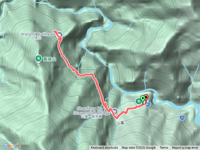 瓦拉米步道八通關東口-佳心折返預覽圖
