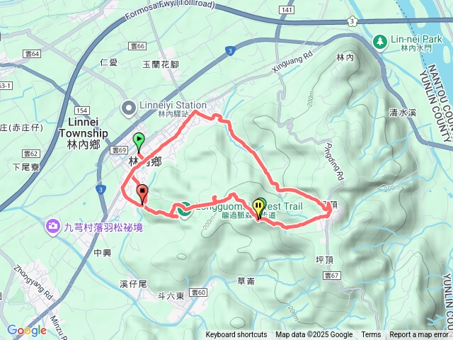 林內容過脈森林步道中O走預覽圖