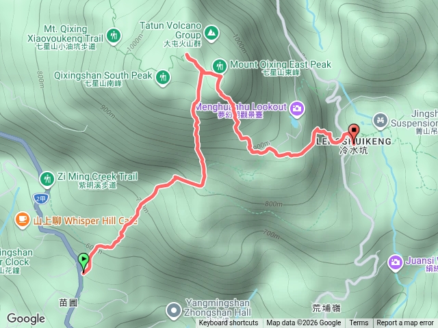 苗圃登山口-七星山(主,東峰)-冷水坑預覽圖