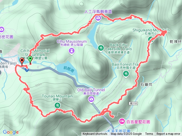 草嶺山-石龜坑山-頭寮山大環狀路線
