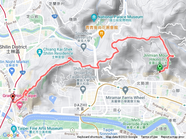 1120329金面山步道連走劍潭山～劍潭捷運站