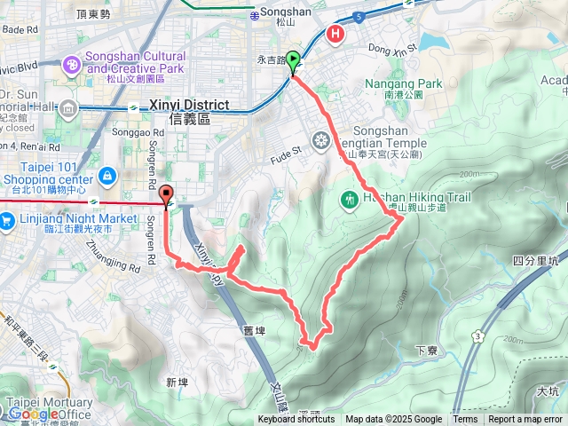 後山埤站-九五峰-象山-一線天-象山站