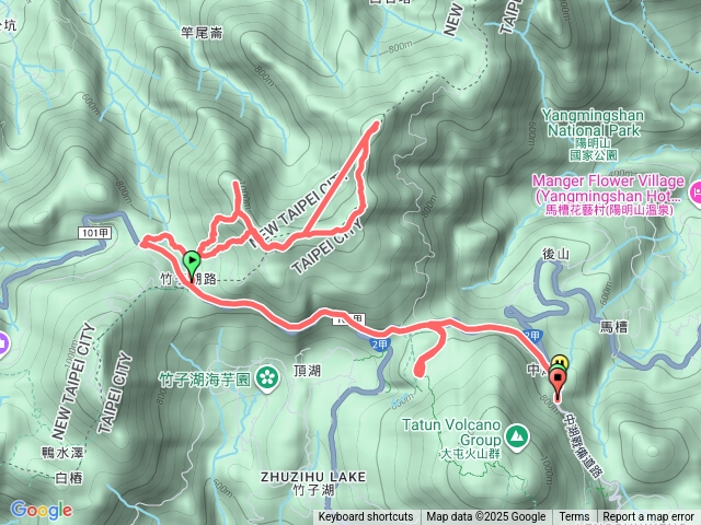 鞍部站山之家小觀音山西峰小觀音山西西峰小觀音山小觀音山北峰小觀音山北北峰菜頭崙鞍部站-二子坪