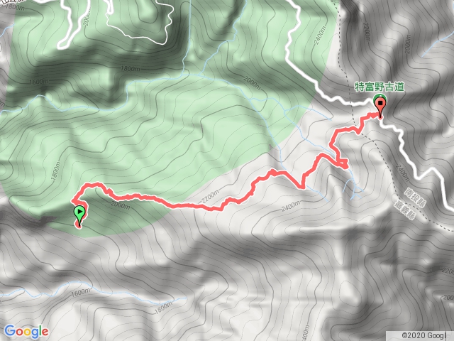 特富野古道(達邦登山口 進—自忠登山口 出)