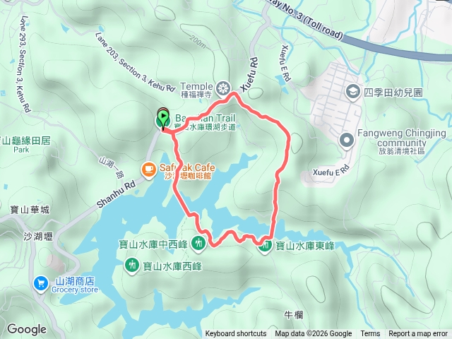 寶山水庫環湖步道預覽圖