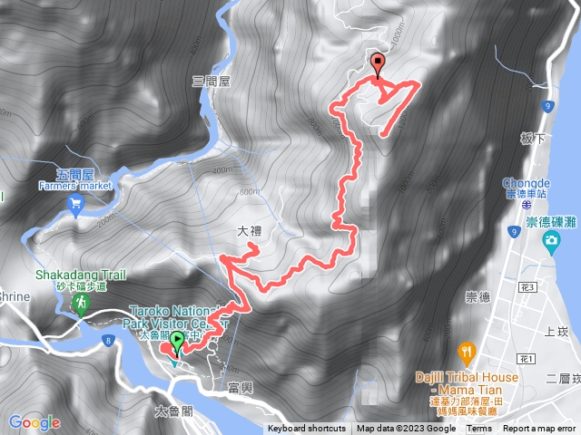 太魯閣遊客中心到大禮部落到禮物山