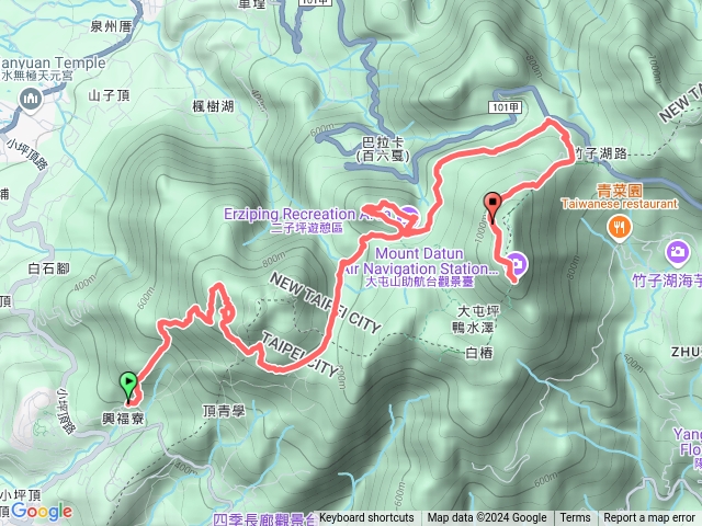 興福寮上向天池山➡️向天湖➡️二子山西峰➡️二子峰東峰➡️大屯山預覽圖