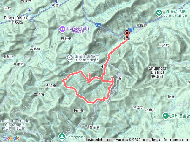 威惠廟-中坑古道-中坑西山-過火坪古道-枋山坑山-北豹子廚山-中坑東山-威惠廟