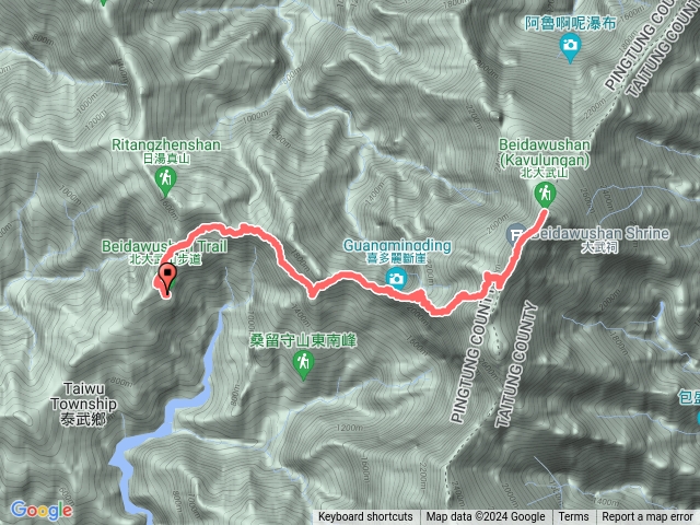 20240204 新登山口、檜谷山莊、北大武