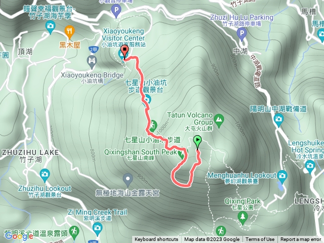 七星山東南主北西峰