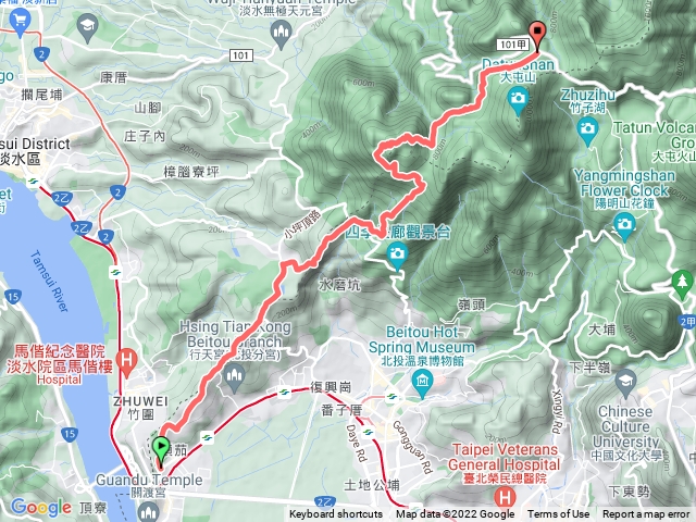 台北大縱走第一段繞向天山面天山