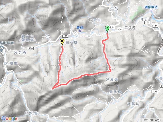 峰頭尖 平溪國中 白石腳 O型