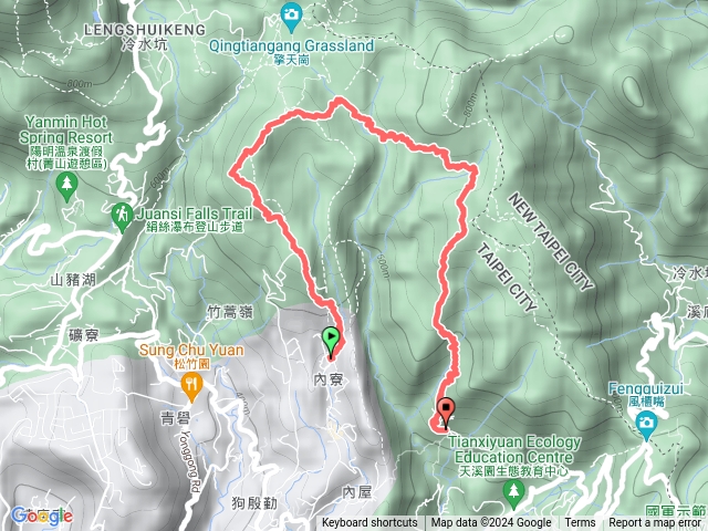 2024-0721竹篙山古道+荷蘭古道(內寮-竹篙山古道-內寮崙-竹篙山南峯-松石草原-竹篙山-竹篙山東北峰-擎天崗溪-內雙溪古道山線-北五指山-高頂山-荷蘭古道西線-坪頂)預覽圖